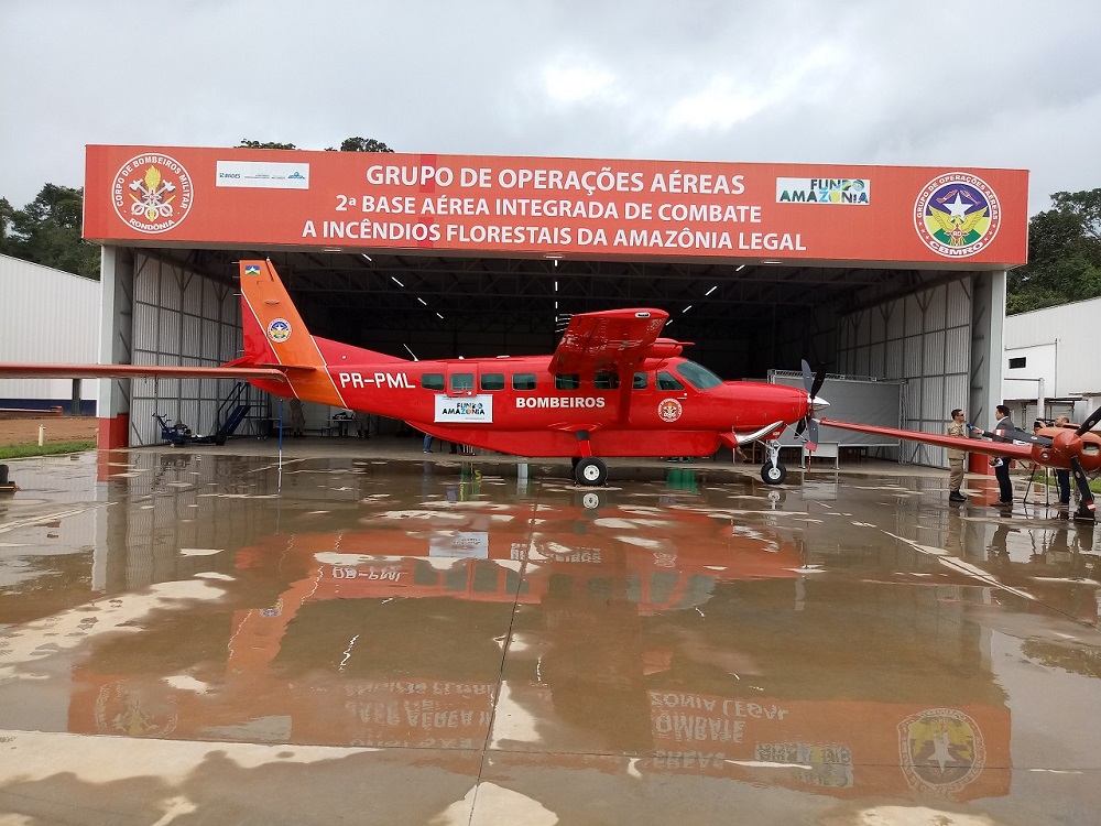 banner aviao grand caravan corpo de bombeiros militar estado rondonia cbmro fundo da amazonia goa bacif